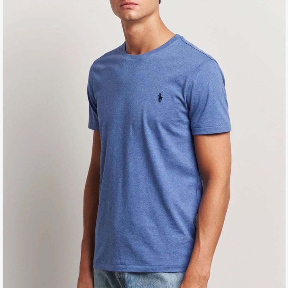 Polo Ralph Lauren Shirt Mens Large Blue Short Sleeve Cotton Pony Logo T-Shirt